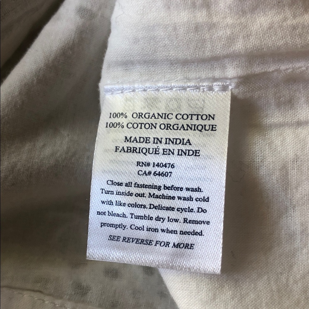 Faherty Carmel Eyelet Top White Size L Organic Cotton Short Sleeve - Picture 6 of 7